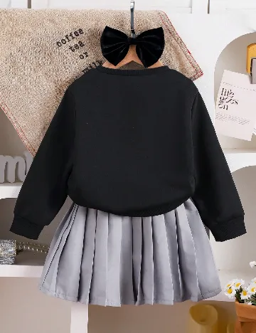 Compleu Shein Kids, negru/gri