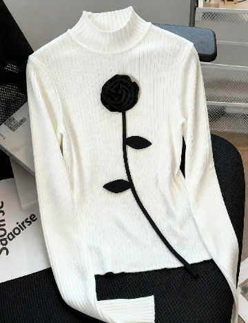 Bluza SHEIN, alb/negru