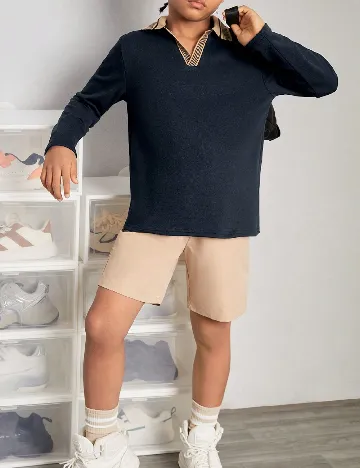 Bluza Shein Kids, bleumarin