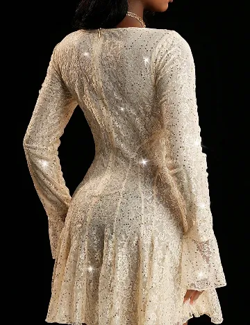 Rochie scurta SHEIN, crem