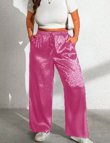 Pantaloni SHEIN CURVE, roz