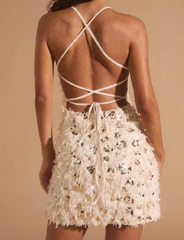 Rochie scurta SHEIN, crem