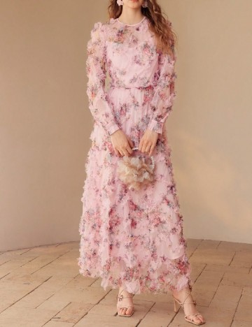 Rochie lunga MOTF, roz