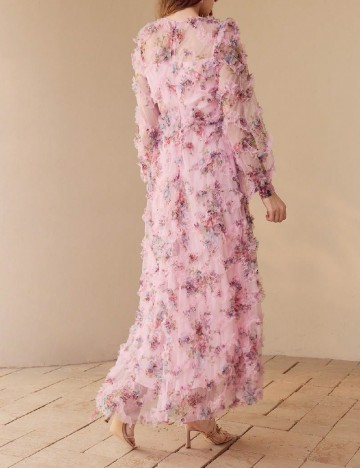 Rochie lunga MOTF, roz