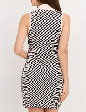 Rochie scurta River Island, negru/alb