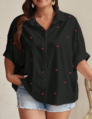 Camasa SHEIN CURVE, negru