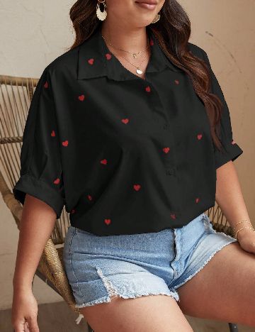 Camasa SHEIN CURVE, negru