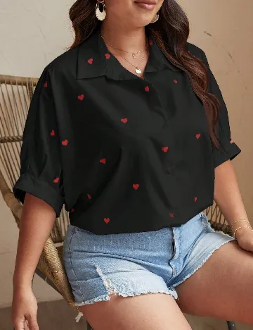 Camasa SHEIN CURVE, negru