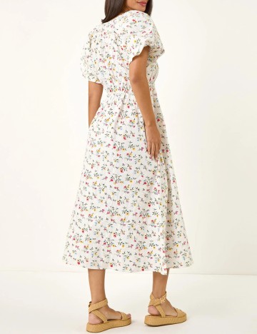 Rochie medie Dusk, alb