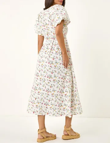 Rochie medie Dusk, alb