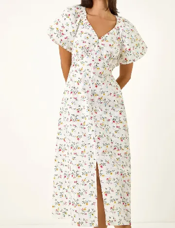 Rochie medie Dusk, alb