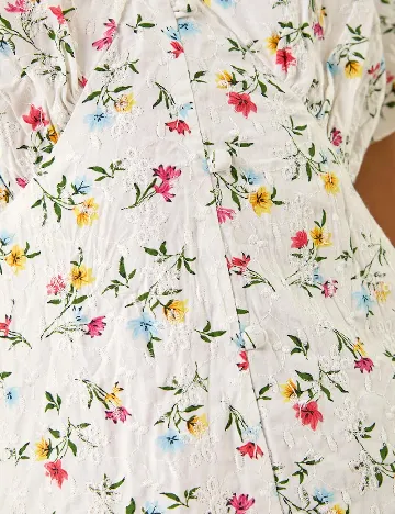 Rochie medie Dusk, alb