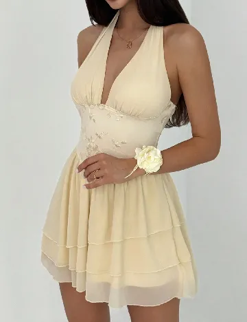 Rochie scurta SHEIN, crem