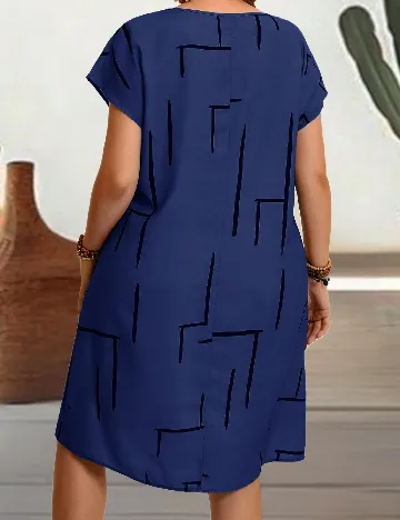 Rochie scurta Emery Rose Curve, bleumarin