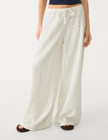 Pantaloni Stradivarius, alb