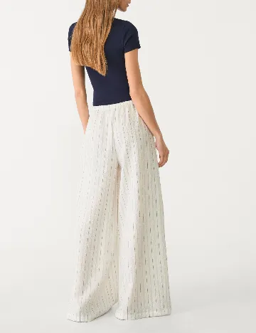 Pantaloni Stradivarius, alb