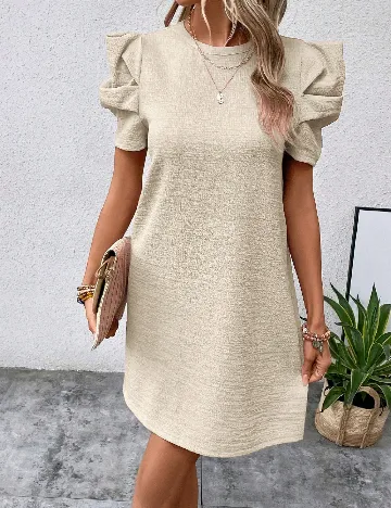 Rochie scurta SHEIN, crem