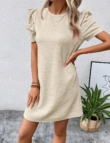 Rochie scurta SHEIN, crem