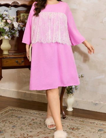 Rochie de noapte SHEIN CURVE, roz