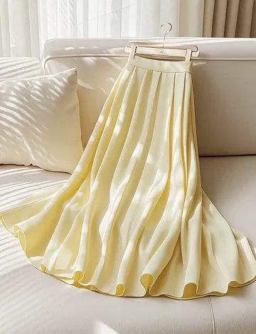 Fusta SHEIN, galben deschis