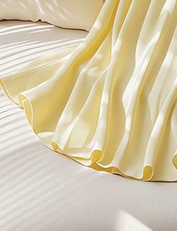 Fusta SHEIN, galben deschis