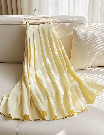 Fusta SHEIN, galben deschis