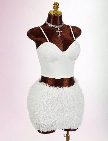 Compleu SHEIN CURVE, alb