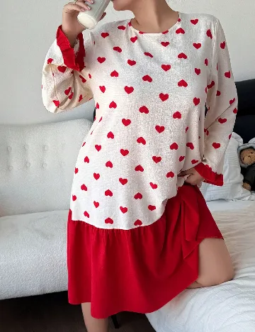 Rochie de noapte SHEIN CURVE, crem