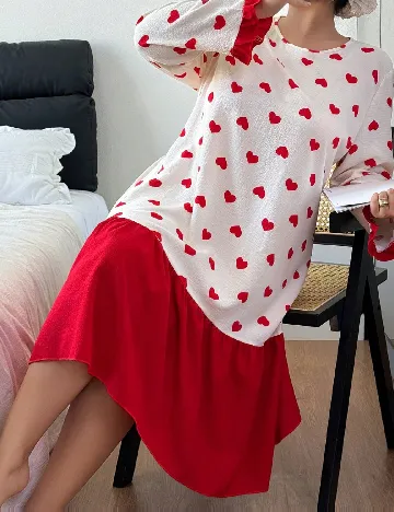 Rochie de noapte SHEIN CURVE, crem