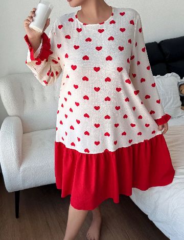 Rochie de noapte SHEIN CURVE, crem