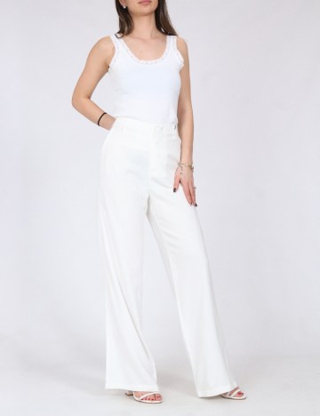 Pantaloni Stradivarius, alb