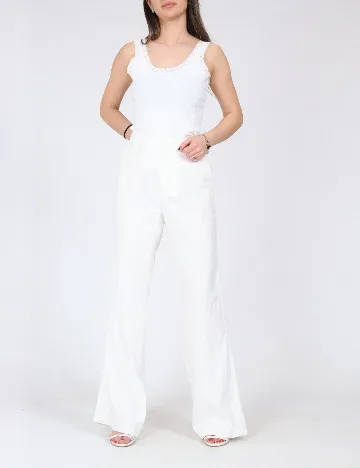 Pantaloni Stradivarius, alb