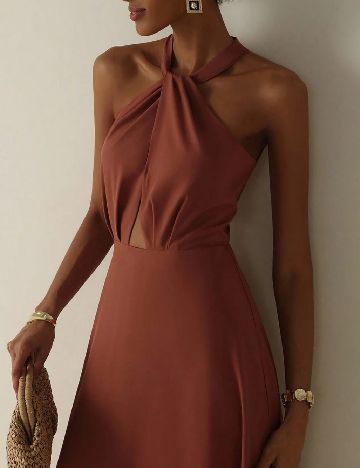 Rochie medie SHEIN, maro