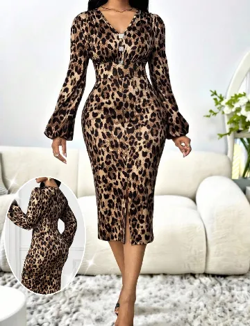 Rochie medie SHEIN, animal print