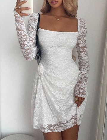 Rochie scurta SHEIN, alb