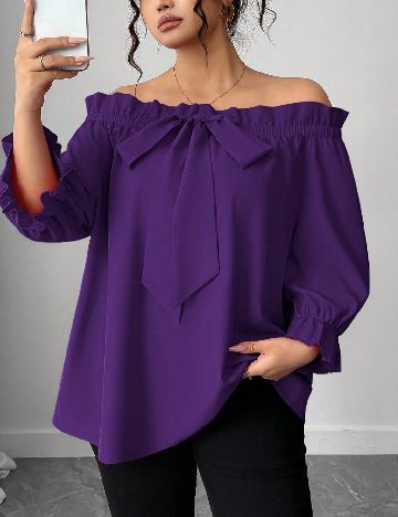 Bluza SHEIN CURVE, mov