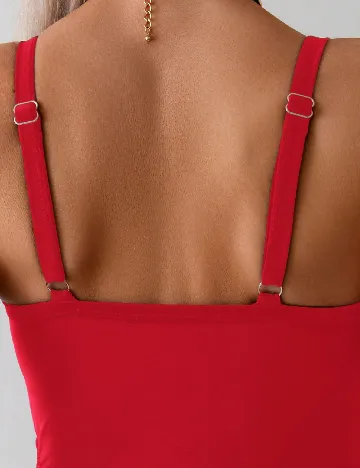 Costum de baie SHEIN Maternity, rosu