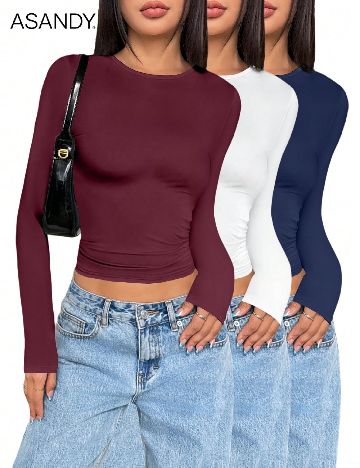 Set bluze 3 bucati SHEIN, mix culori