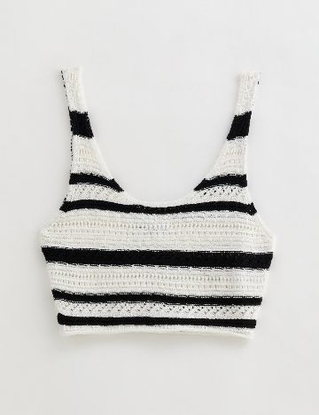 Top New look, alb/negru