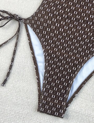 Costum de baie SHEIN, maro