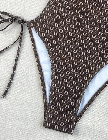 Costum de baie SHEIN, maro