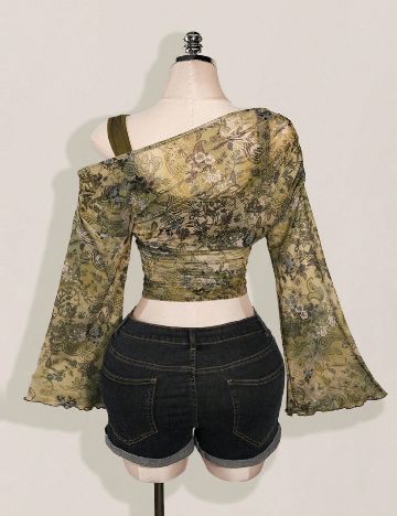 Bluza SHEIN CURVE, verde