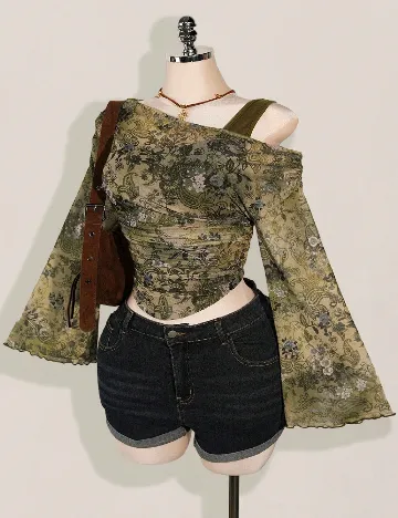 Bluza SHEIN CURVE, verde