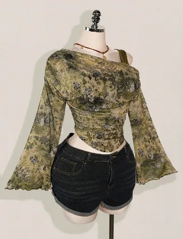 Bluza SHEIN CURVE, verde