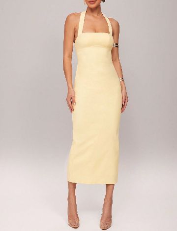 Rochie lunga Silquee, galben