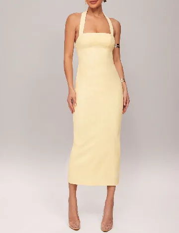 Rochie lunga Silquee, galben