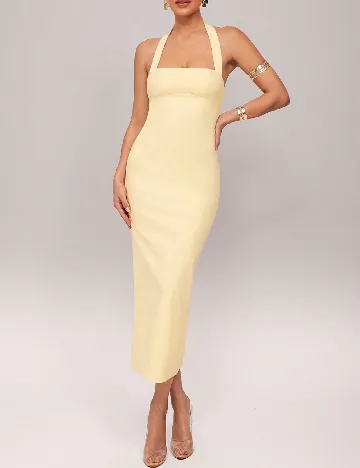 Rochie lunga Silquee, galben