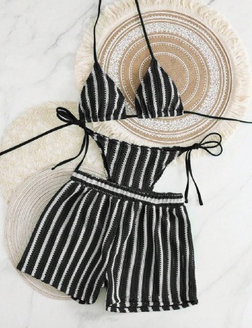 Costum de baie SHEIN, negru