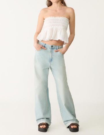 Top Stradivarius Teen, alb