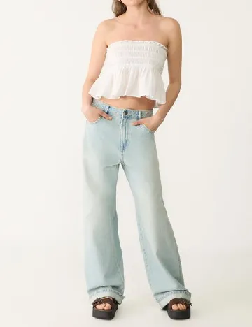 Top Stradivarius Teen, alb